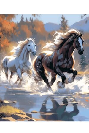 Running horses