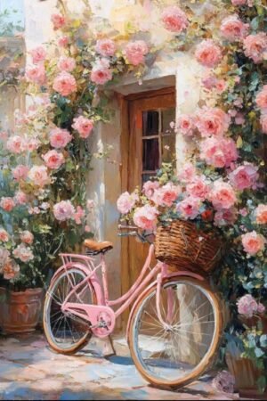 Bicycle Flowers - DIY Craft Project 30*40