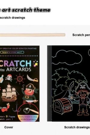 9 Pcs/Set Scratch Art Cards DIY Scratch Art For Kids