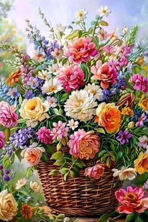 Flowers Basket - DIY Craft Project 30*40