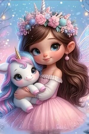 Princess And Unicorn - DIY Craft Project 30*30
