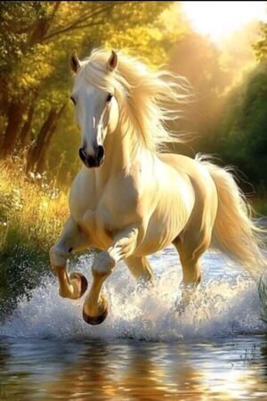 White Horse - DIY Craft Project 40*50