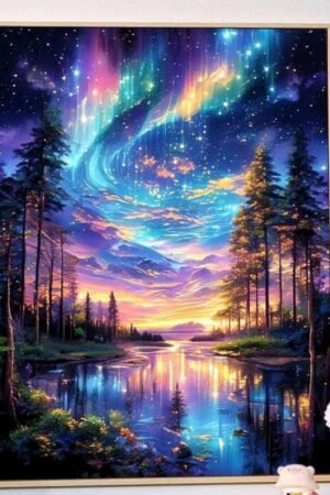 Aurora Landscape - DIY Craft Project 40*50