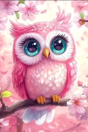 Cute Pink Owl - DIY Craft Project 40*40