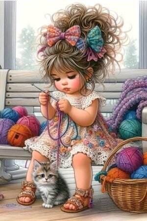 Cute little girl - DIY Craft Project 40*40