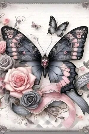 Vintage Butterfly - DIY Craft Project 40*40