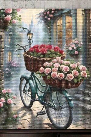 Bicycle Loaded With Roses 40*60