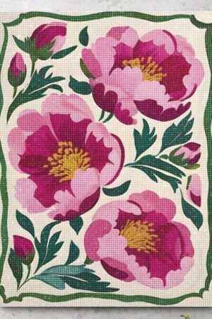 Blooming Flowers - DIY Craft Project 30*40