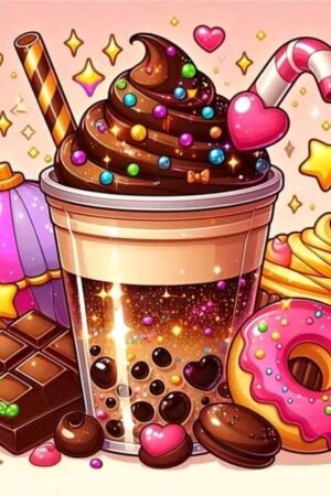 Milkshake 30*30 diamond painting kit