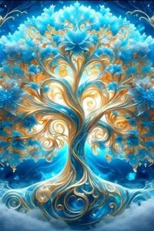 Life Tree Blue Design - DIY Craft Project 40*40