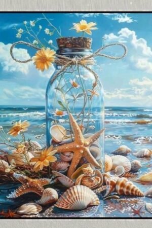 Bottle at the beach - DIY Craft Project 30*40