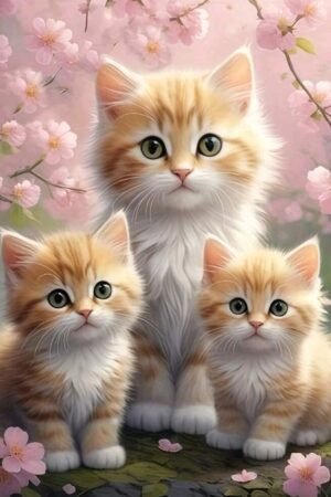 Cute Cats - DIY Craft Project 30*40