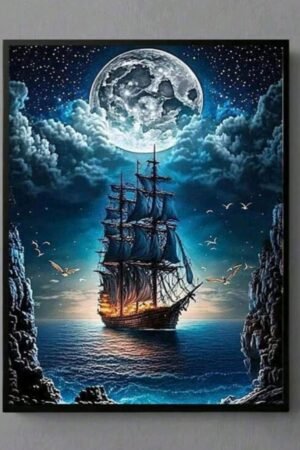 Ship through darkness - DIY Craft Project 40*50