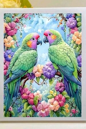 Parrots couple - DIY Craft Project 30*40