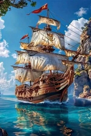 Sailing Ship - DIY Craft Project 30*40