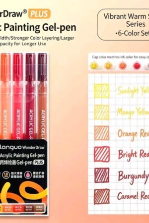 6 PCs  LANGUO upgraded acrylic gel pens (Vitality Warmth)