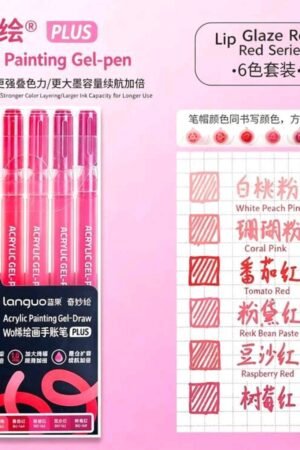 6 PCs  LANGUO upgraded acrylic gel pens (Lip Glaze Red)