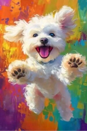 Cute Poodle - DIY Craft Project 30*40