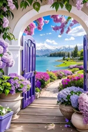 Floral landscape - DIY Craft Project 30*40
