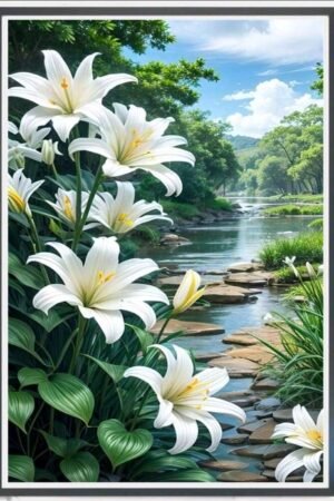 Vibrant Flowers - DIY Craft Project 30*40