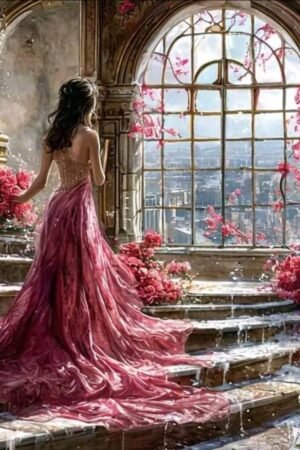 Lady In Red - DIY Craft Project 40*40