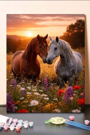 Sunset Horses