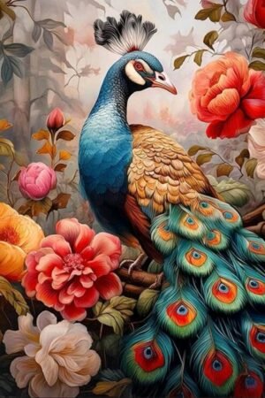 Peacock & Floral Design 30*40